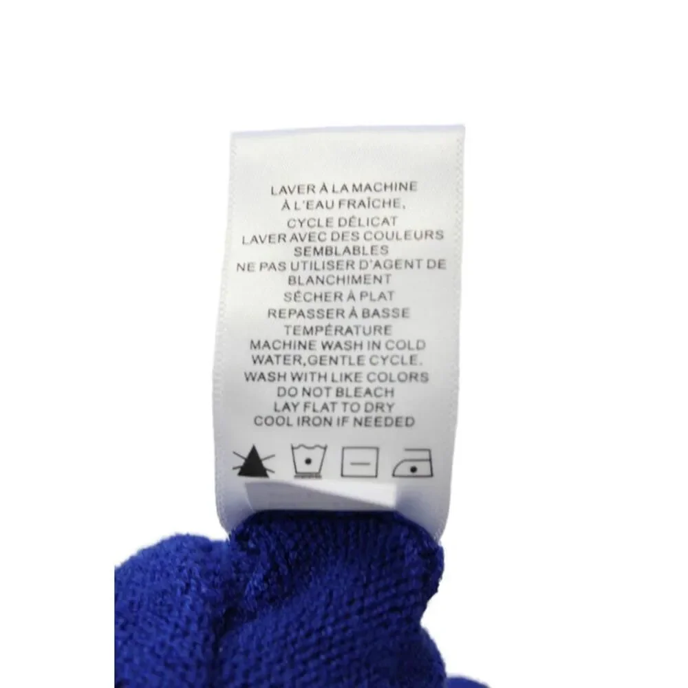 Renuar Womens Turtleneck Long Sleeve Medium Knit Sweater Solid Blue Size XS
